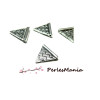 PAX: 60 PASSANTS PERLES INTERCALAIRES TRIANGLE CHEVRON metal couleur ARGENT ANTIQUE 2D6878