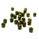 H11607 PAX 50 perles intercalaires Stries 4mm couleur Bronze