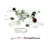 30 Boucle d'oreille  SIMPLE plateau 8mm ARGENT PLATINE qualité LAITON 4181