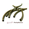 Tubes intercalaires incurvés métal couleur BRONZE 50 par 3mm