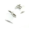 Boutons de manchettes Plateau lisse 14mm  couleur Argent Vif Qualité Laiton