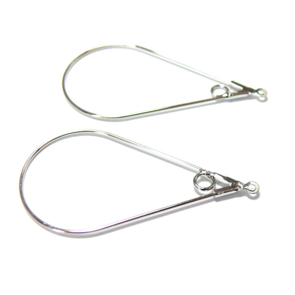Pendentifs Connecteurs Goutte 45mm Argent Platine