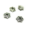 Calottes Coupelles Fleurs 7mm – Métal Argent Antique