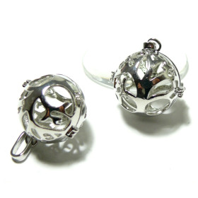 H66201 PAX 1 Pendentif Cage pour Bola de grossesse 18mm Multi Etoile Argent Platine