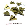 Pendentifs, breloque AVION Origami métal couleur Bronze