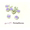 10 sequins EMAILLES MINI COEUR VIOLET 7 par 8mm ref 117