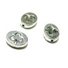 PS110105401 PAX: 25 Passants Perles Intercalaires Carré Labyrinthe 10mm metal couleur Argent Antique