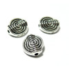 Passants Perles Intercalaires Spirales 12mm – Métal Argent Antique