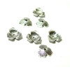 H1122AA PAX 100 petites calottes coupelles  style Fleurs 7mm metal couleur Argent Antique