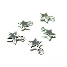 160109151433 PAX 20 sequins type Emailles Mini Etoile Blanc 8mm 