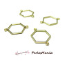 pendentifs connecteur Hexagone  12mm couleur Doré