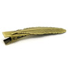 Barrettes Pince Crocodile Plumes Métal Bronze