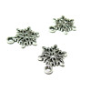 pendentifs Etoiles flocons de neige couleur Argent Antique