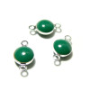 150717113850 PAX 10 pendentifs connecteur cercle resine style emaille Vert couleur NO2 qualité Laiton