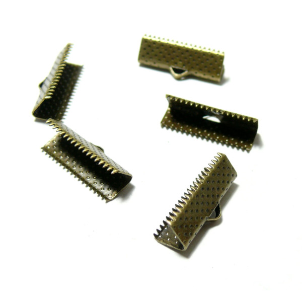 S11685104 PAX 100 Embouts Griffe,  Serre Fils, Attache Ruban 20mm couleur Doré