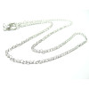 Colliers chaine  46cm métal finition Argent Vif