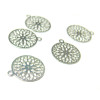 Estampes Rondes Mandala 12mm Filigranes Cuivre coloris Argent Platine pour création de bijoux raffinés