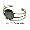 1 support de  bracelet  25mm  BRONZE  VAGUE ID27981 pour collage digitale 