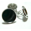 Apprêt bijoux 10 bagues double qualité 25mm  PP argent platine