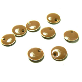 5 sequins médaillons style émaillés Biface Rond 8mm Jungle Vert  ref3