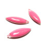 S11106074 PAX 10 sequins médaillons résine style émaillés Biface Navettes 23mm Rose 