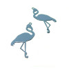 AE117657 Lot de 4 Estampes pendentif  filigrane Flamingo Flamant Rose Rose 28mm