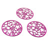 AE111425 Lot de 4 Estampes pendentif connecteur filigrane Multi Etoile Rose 20mm