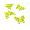 Estampes pendentif connecteur filigrane Papillon Jaune 14mm