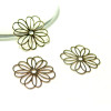 C1310 Lot 6 Estampes pendentif filigrane Or Rose de 15mm