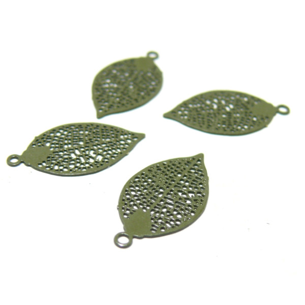 Lot 10 Estampes pendentif filigrane Fleur Fine Or Rose de 15mm