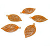 Estampes pendentif filigrane Feuille Orange de 20mm