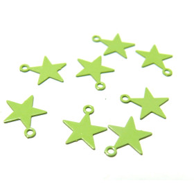 AE111425 Lot 6 Estampes pendentif filigrane Feuille Bleu Clair de 20mm