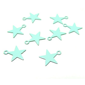 AE117495 Lot 6 Estampes pendentif filigrane Etoile Vert Clair de 10mm