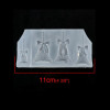 S119420 PAX 1 Moule en Silicone Pendentif 4 cloches Noel Paques pour Creation Fimo Cernit Resine