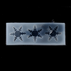 Moule en Silicone Étoiles de Neige Noël pour Création Fimo Cernit Résine