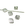 PAX 10 perles intercalaires Martelées LANTERNE metal couleur ARGENT ANTIQUE 2C5830