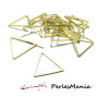Pendentifs,  connecteur fermé Triangle, métal finition Or Clair