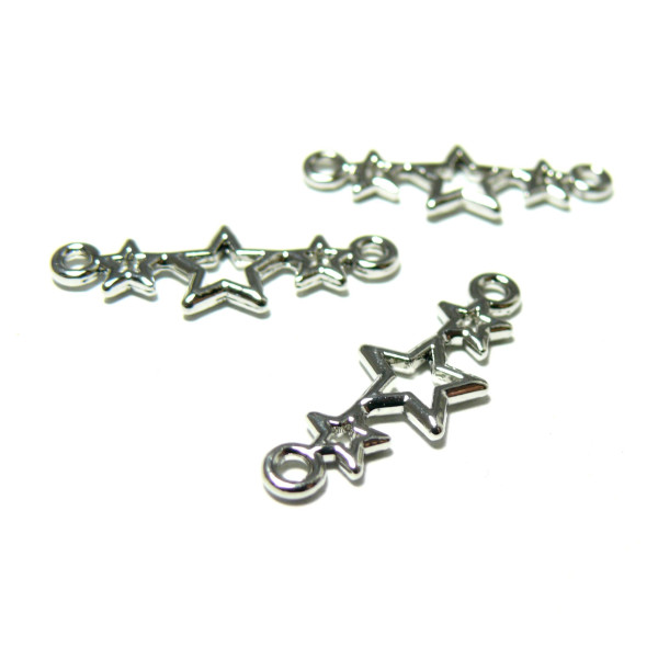 170522112212 PAX 20 pendentifs Anneau connecteur fermé Triangle Argent Vif 