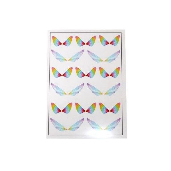 S11105879 PAX de 2 Planches imprimées d'ailes de papillons pour bijoux résine Multicolores 