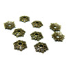 PS11011149 PAX 100 grandes coupelles  calottes coquilles fleur 11mm couleur Bronze