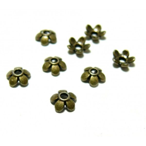 150511151832 PAX 20  Pendentifs, breloques, connecteurs Fleurs 17mm couleur Bronze