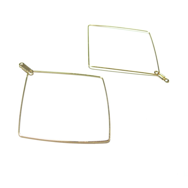 Pendentifs Connecteurs Losange Doré