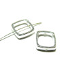 Perles METAL intercalaires Cadre Carré 14mm couleur Argent Vif