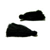 mini pompons breloque passementière Noire 30mm