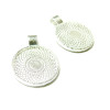 Supports de pendentif rond 20mm Qualité Extra, couleur Argent Vif