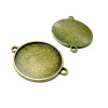 PS1122105 PAX 10 connecteurs Rond 25mm Qualité supérieure metal couleur Bronze 