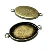 Supports de connecteur Ovale 18 par 25mm Qualité Laiton metal couleur Bronze