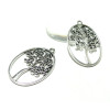 PAX 10 pendentifs Breloque Arbre Ovale Argent Antique 4CM S1185495