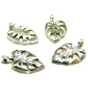 Apprêt 40 pendentifs feuille viel argent ref 2DY3101