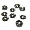 H1982 PAX 200 coupelles coquille calottes Rondes Lisse 6mm couleur Gun Métal